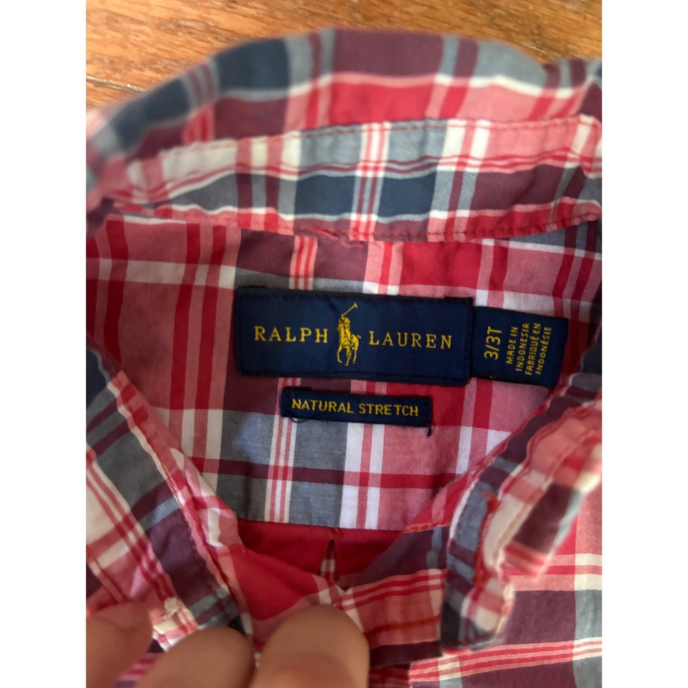 Polo Ralph Lauren Toddler 3T Outfit Set Plaid Shirt Sweater Corduroy Pants - Picture 6 of 9